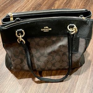 Black & Brown Leather Coach Purse
